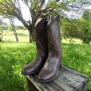 NWT Old West 4.5 (fits 6) Leather Cowboy Boots